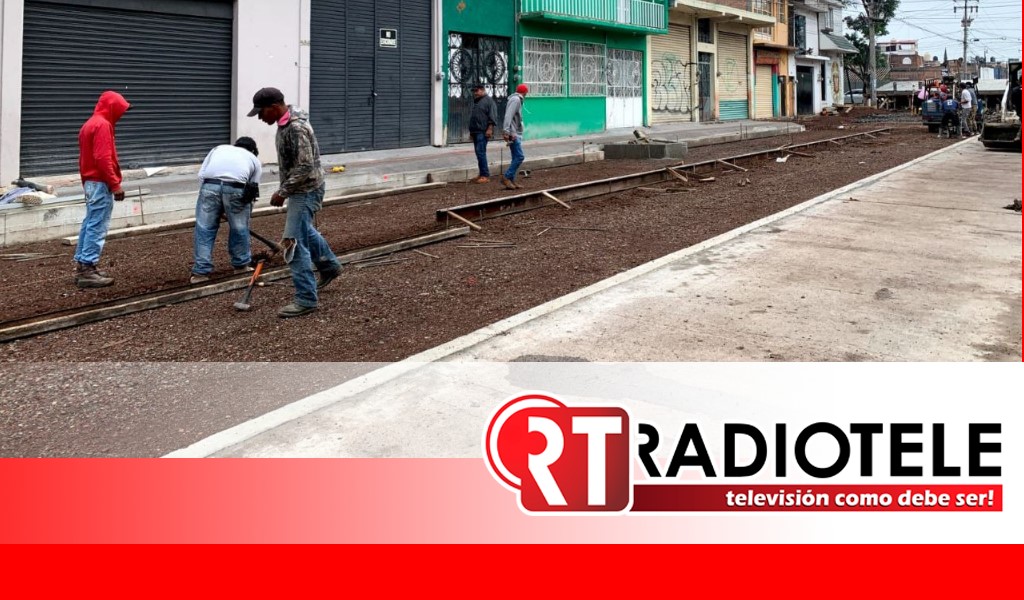 Gobierno de Morelia reporta avance del 65 por ciento en construcción de calle Ocampo