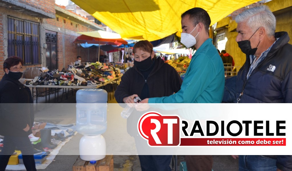 Vigilan cumplimiento de medidas sanitarias en mercados de Tarímbaro