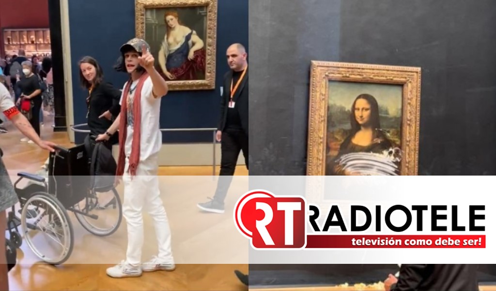 Lanzan una tarta a la Mona Lisa en el Louvre