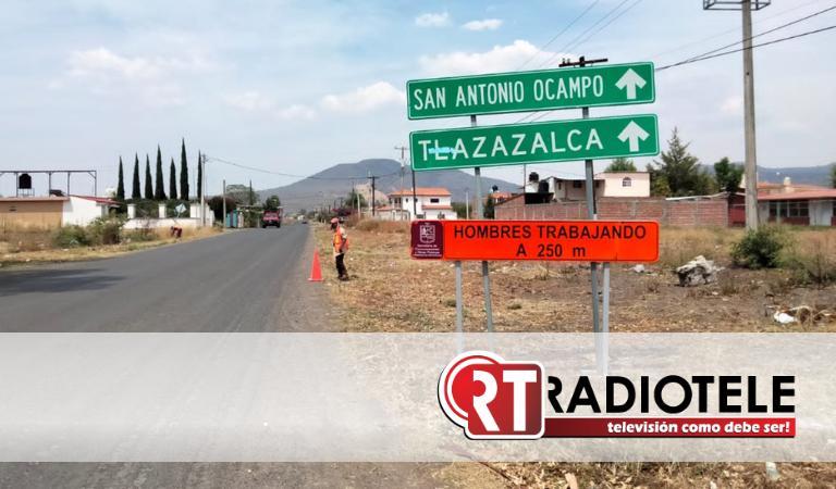 Rehabilita Gobierno de Michoacán, tramo carretero en Tangancícuaro