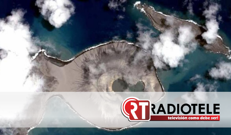 Volcán submarino en Tonga crea nueva isla, NASA lo capta desde el espacio
