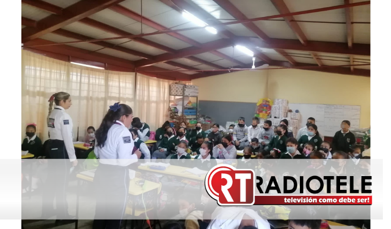 Tránsito de la SSP brinda talleres de educación vial a niñas y niños de Acuitzio