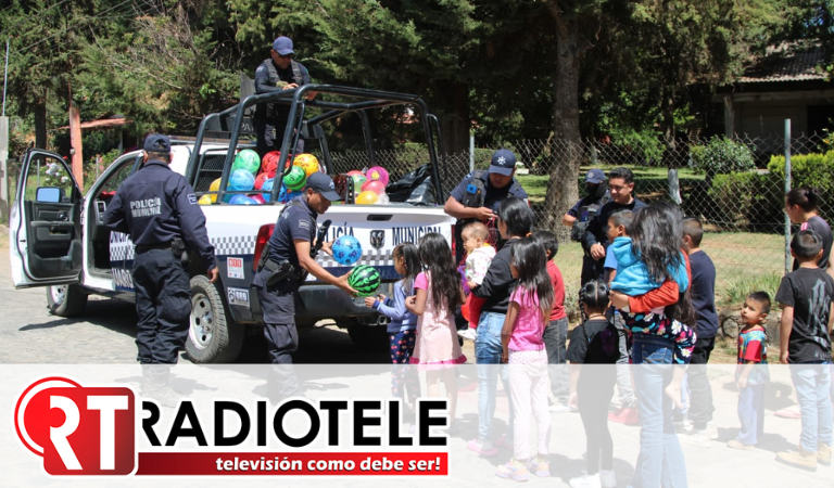Dona Policía Municipal de Pátzcuaro juguetes a infancias de zonas vulnerables