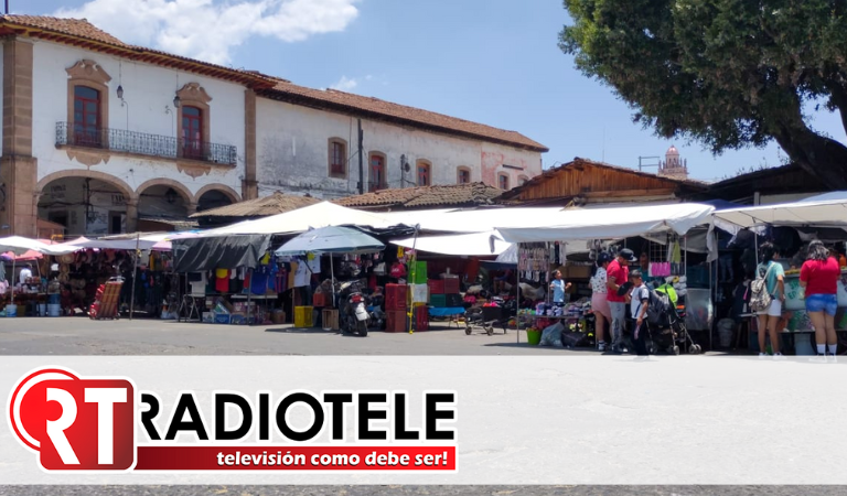 El gobierno Municipal de Pátzcuaro y el Estatal, respaldan a los comerciantes que están de acuerdo con la el proceso del nuevo Mercado y que reinician actividades