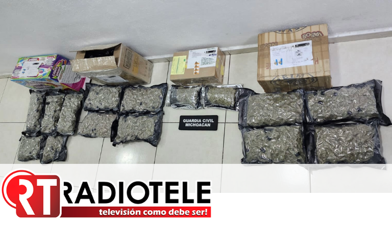 En Morelia, Guardia Civil asegura más de 7 kilogramos de marihuana