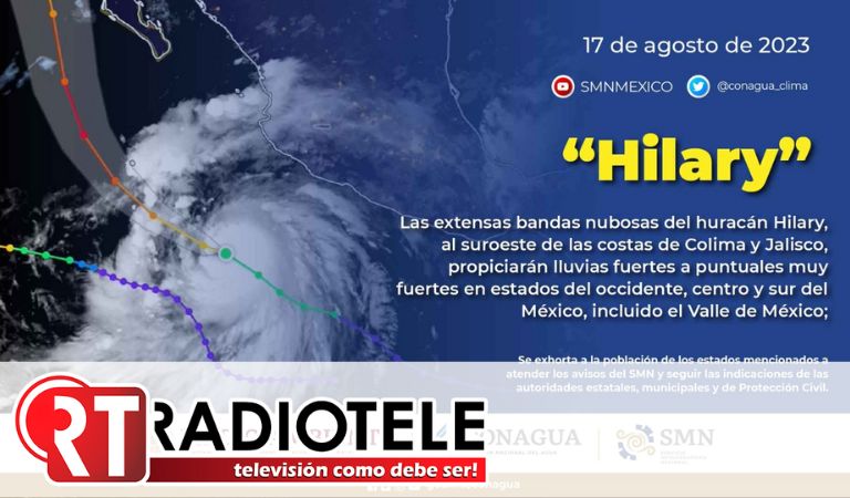 Provocaría huracán Hilary, lluvias fuertes en Michoacán, pide PC estatal tomar previsiones