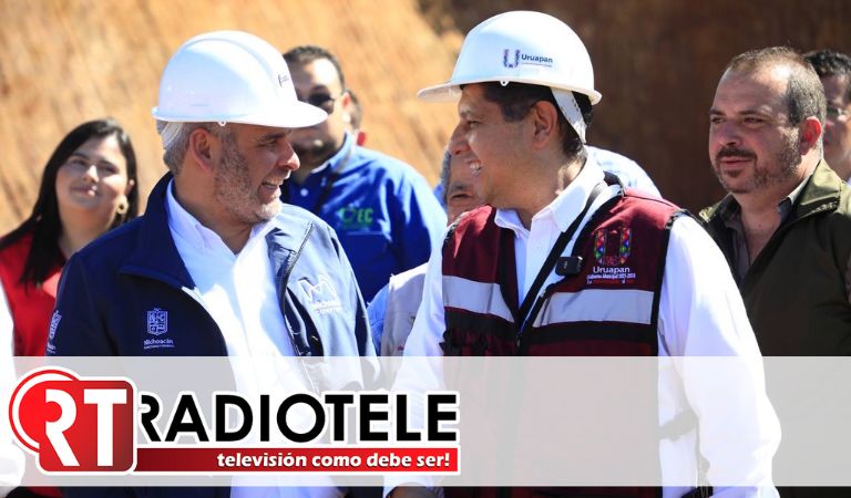 Nacho Campos y Alfredo Ramírez supervisan obra en relleno sanitario de Uruapan
