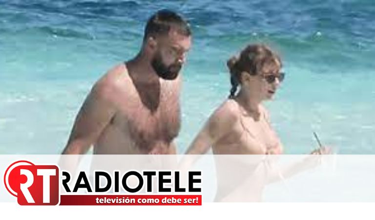 Taylor Swift y Travis Kelce son captados en romántico momento en la playa