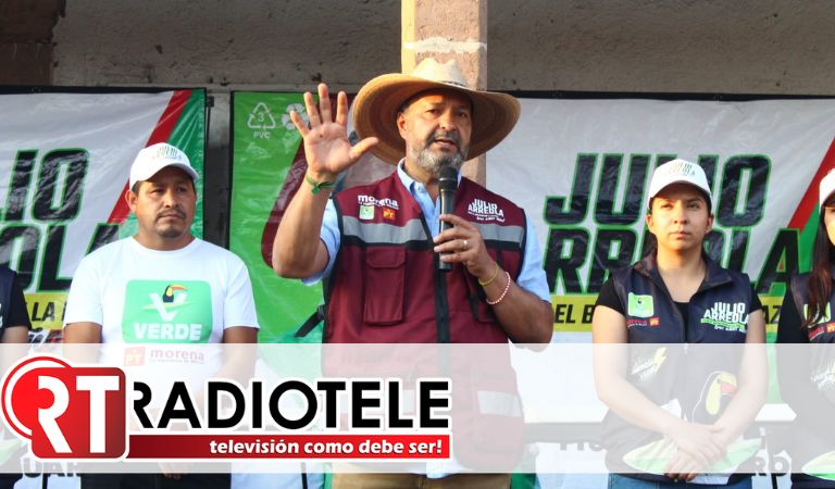 En Cuanajo, dan voto de confianza a Julio Arreola, candidato a la presidencia municipal de Pátzcuaro 