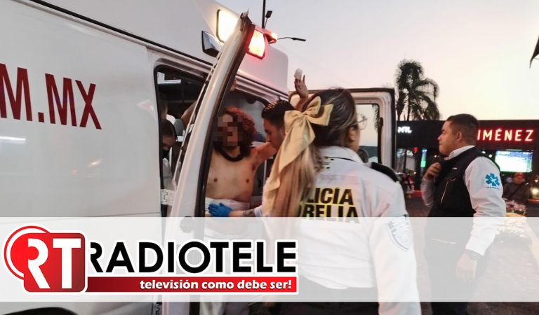 Atiende Policía Morelia, a persona lesionada