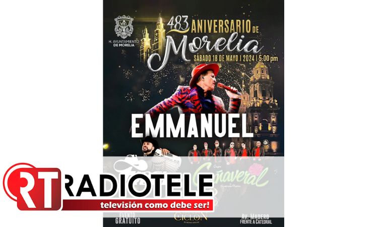 Concierto de aniversario de Morelia, comienza a las 5 pm