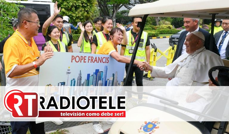 El Papa llegó a Singapur, la última etapa de su 45º Viaje Apostólico