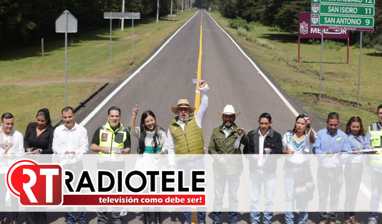 Inaugura Bedolla rehabilitación carretera para comunidades con autogobierno en la Meseta Purépecha