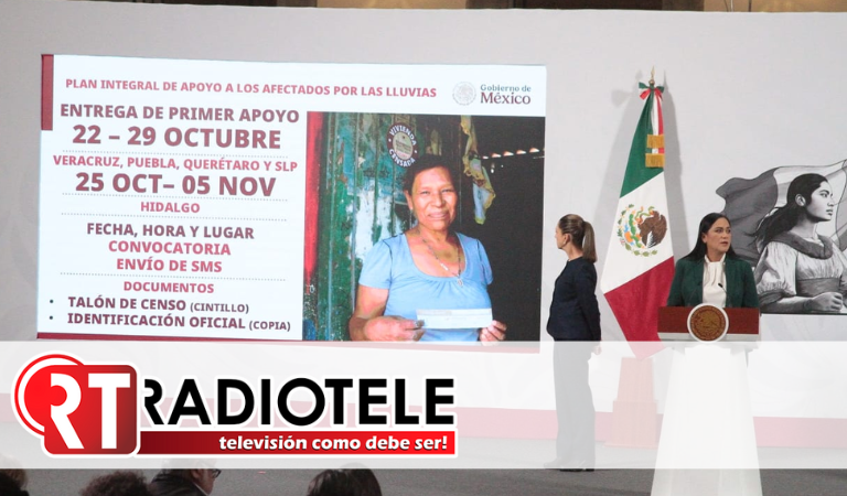 Anuncia Presidenta Claudia Sheinbaum inversión inicial de 10 mil MDP en apoyos directos a damnificados por las lluvias