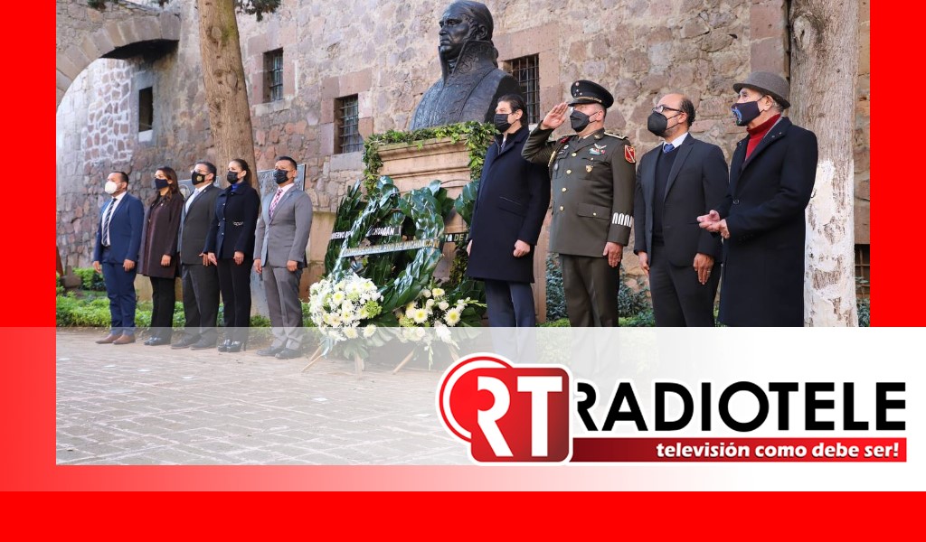 Ayuntamiento de Morelia rinde honores a Morelos por 206 Aniversario Luctuoso