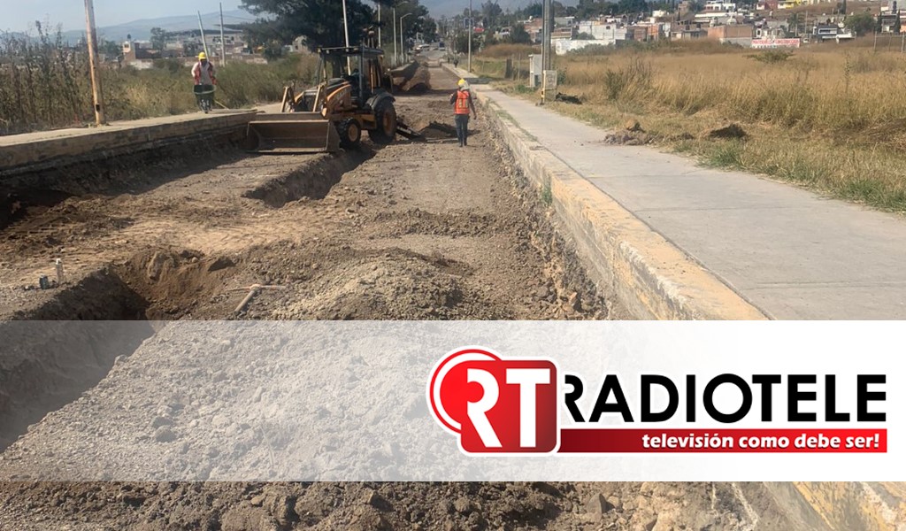 Avanza rehabilitación de concreto y alumbrado en la Av. Erandeni de Tarímbaro
