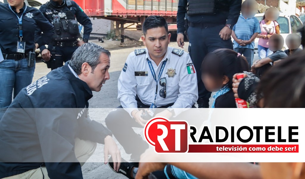 Policía Morelia rescata a 8 menores y detiene 2 sujetos