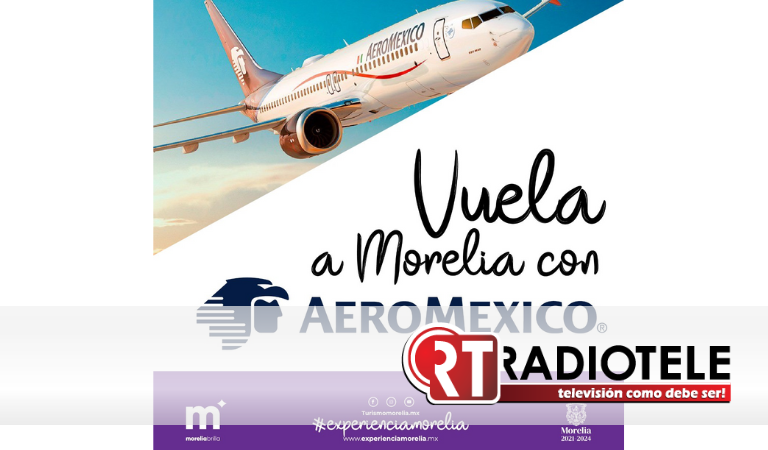 Celebra Alfonso Martínez reapertura de ruta aérea CDMX-Morelia, Morelia-CDMX