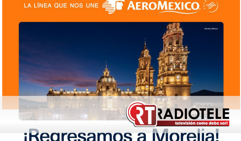 Celebra Alfonso Martínez regreso de vuelos Ciudad de México-Morelia por parte de Aeroméxico
