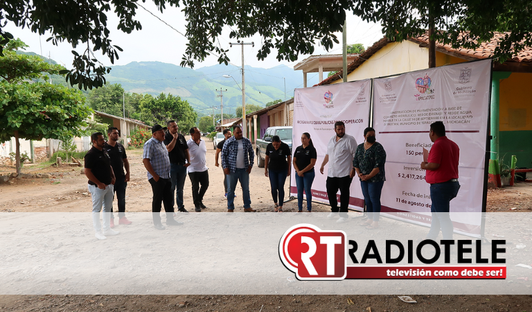 Avanza SCOP en dos obras por cooperación en Tepalcatepec