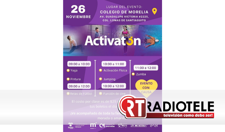 Colegio de Morelia y Fundación Teletón promueven evento con causa “Activatón”