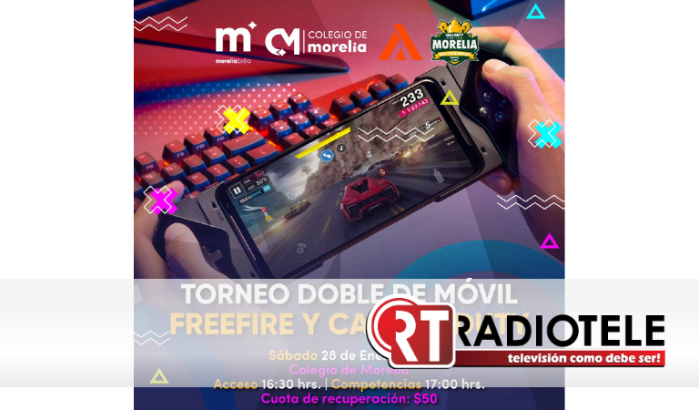 El Colegio de Morelia invita a su torneo Torneo Doble de Móvil FreeFire y Call of Duty