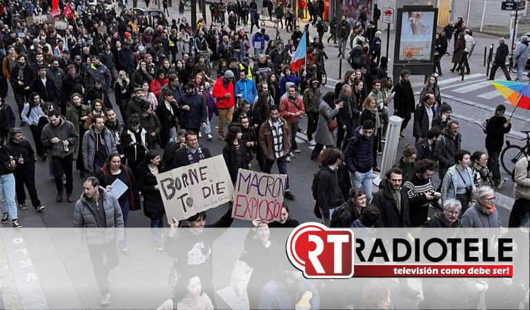 Protestan en Francia contra reforma de pensiones, a un día de crucial votación en el parlamento