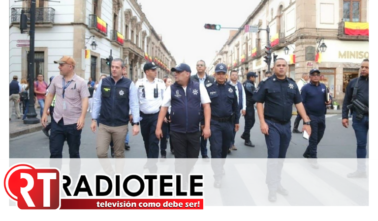 Guardia Civil refuerza labores de prevención del delito, en el Centro Histórico de Morelia
