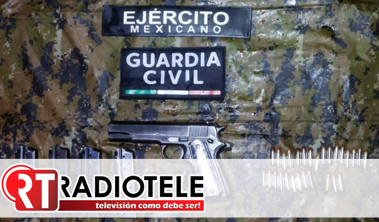 En operativo conjunto detienen a 5 personas en posesión de arma de fuego, cargadores y cartuchos útiles; en Apatzingán