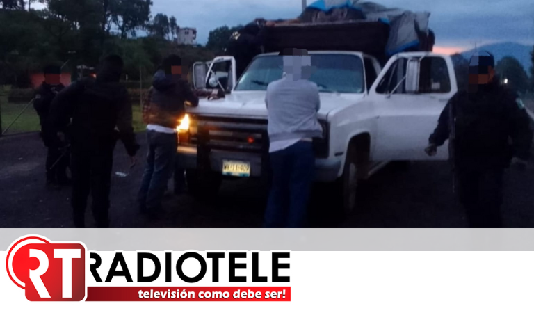 Guardia Civil detiene a 3 con madera ilegal en la región Uruapan; también liberan tránsito en San Lorenzo