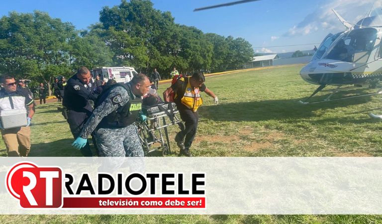 Apoya Policía Morelia en traslado vía aérea de menor tras accidente vehicular