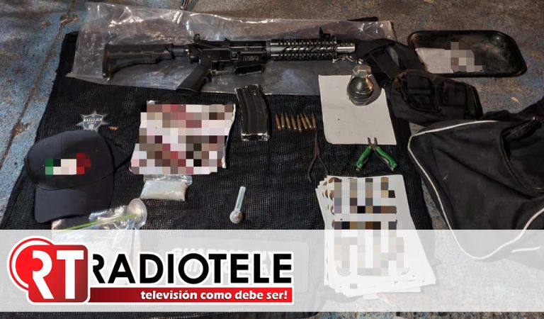 GC detiene a tres con granada, arma de fuego y sustancias ilícitas en Uruapan