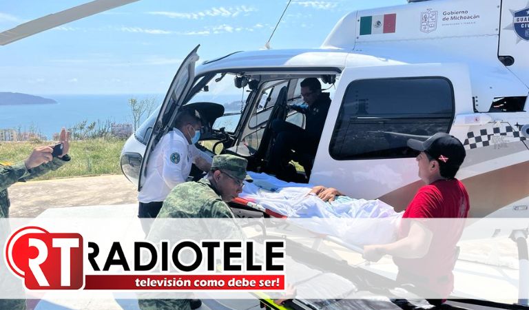 Michoacán y Guerrero realizan otro puente aéreo para el traslado de 2 pacientes a Morelia
