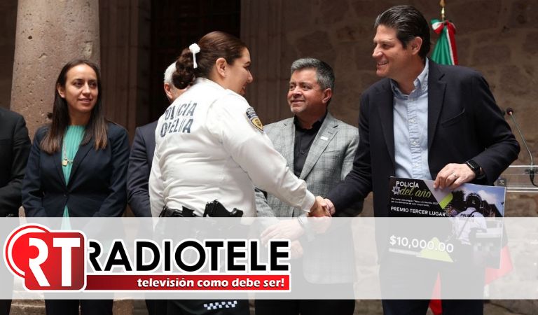 Alfonso Martínez reconoce a Policías de Morelia con estímulos de hasta 100 mil pesos