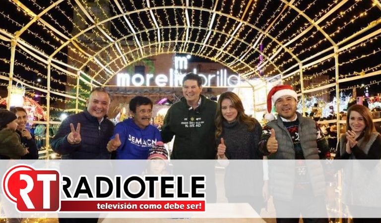 Espectacular iluminación e inicio de fiestas decembrinas en Morelia