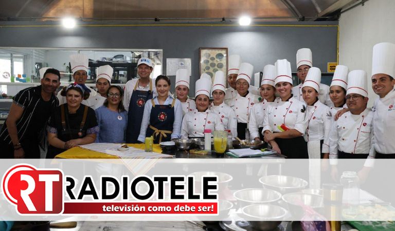 Alfonso lleva propuestas de campaña a la cocina y conviven con futuros chefs
