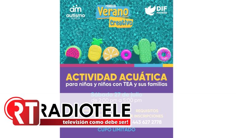 DIF Morelia invita a disfrutar de actividad acuática para niñas y niños con TEA y sus familias