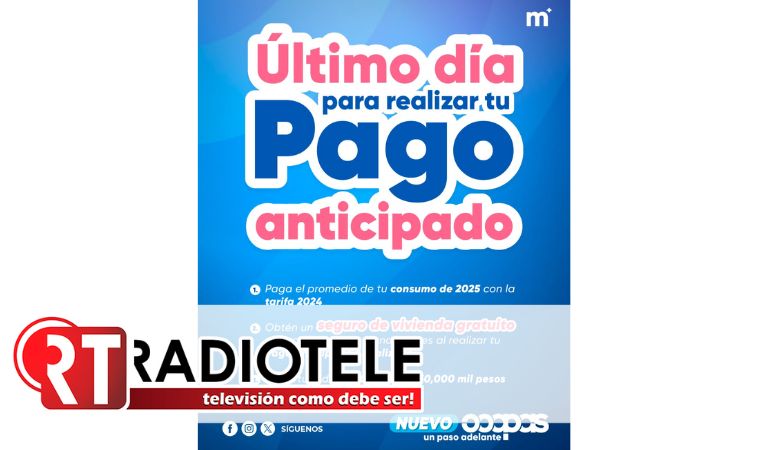 Último día para realizar el Pago Anticipado del OOAPAS