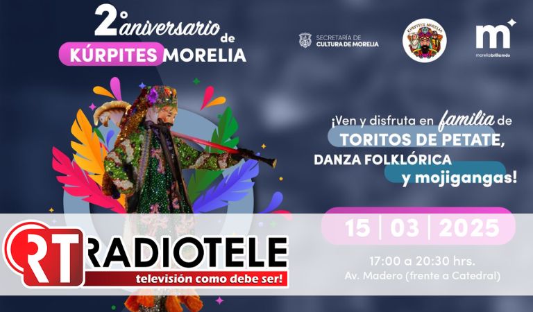 Gobierno de Morelia anuncia 2do Aniversario de Kúrpites Morelia en el Centro Histórico