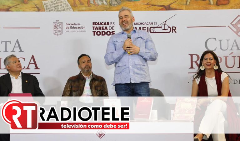Presenta Bedolla la editorial de Michoacán Cuarta República