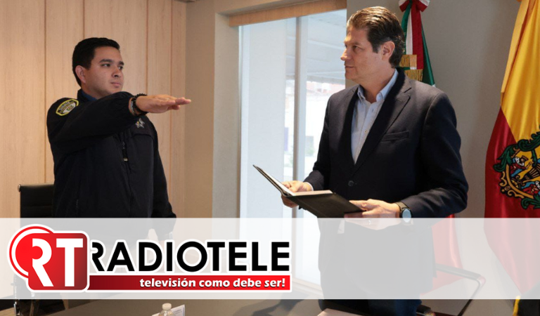 Alfonso Martínez toma protesta a Pablo Alarcón como comisario de la Policía de Morelia